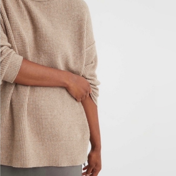aerie | Sweaters | Aerie Waffle Knit Oversized Crew Neck Sweater Small |  Poshmark